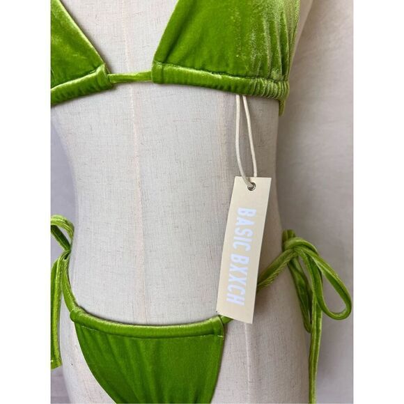 Green Velvet Bikini - Picture 2 of 6